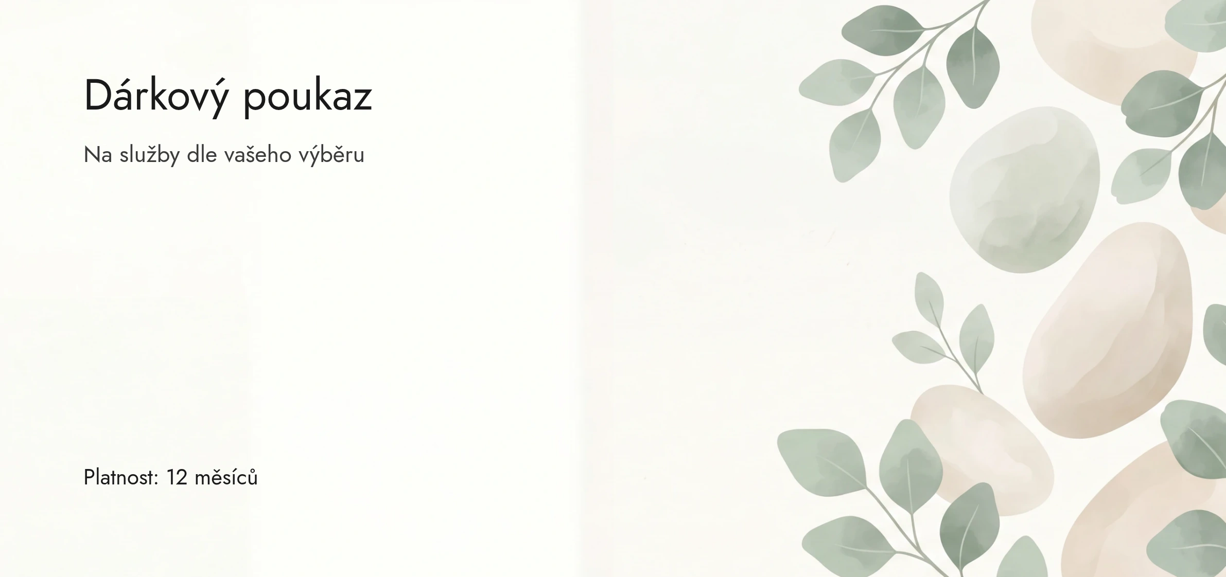 Šablona poukazu: Wellness a spa