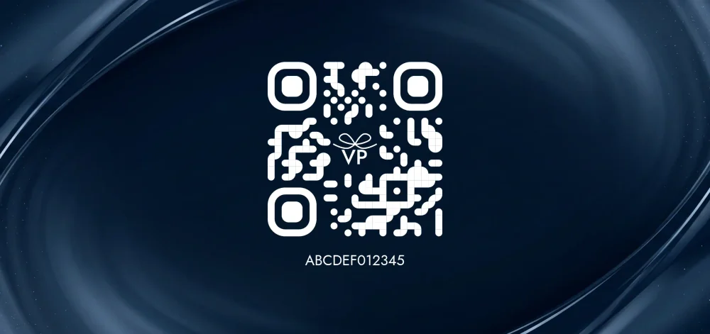 Zadní strana dárkového poukazu s QR kódem a unikátním kódem