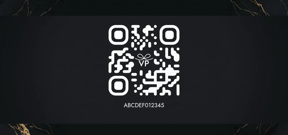 Zadní strana dárkového poukazu s QR kódem a unikátním kódem