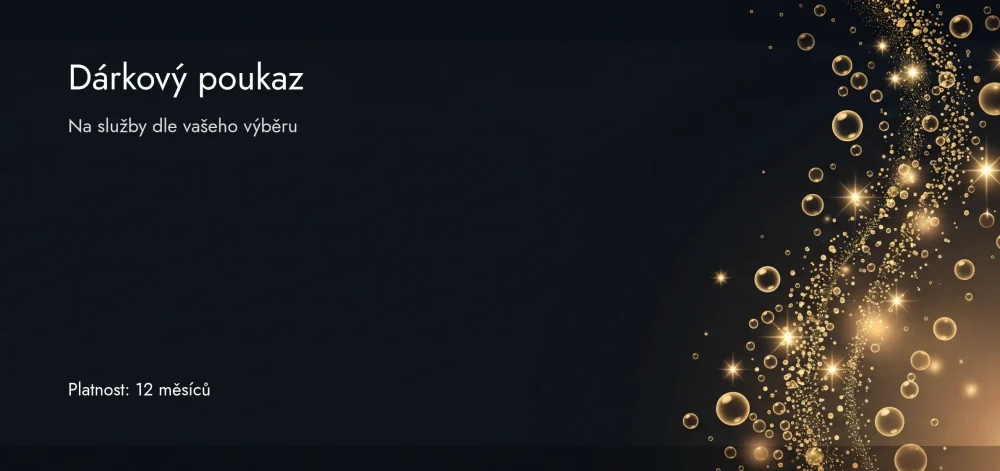 Přední strana dárkového poukazu s vlastním motivem