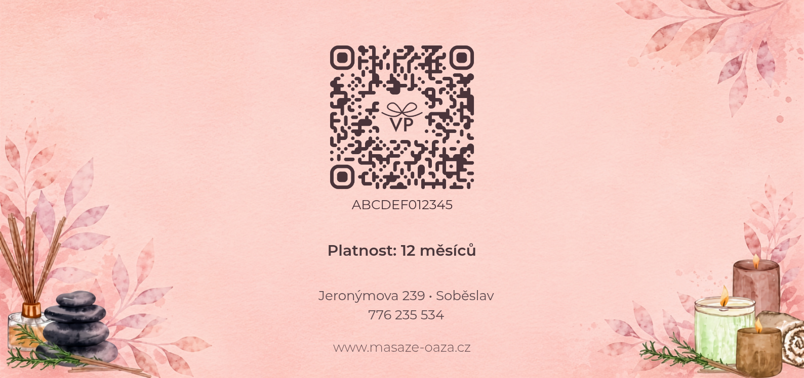 Zadní strana poukazu