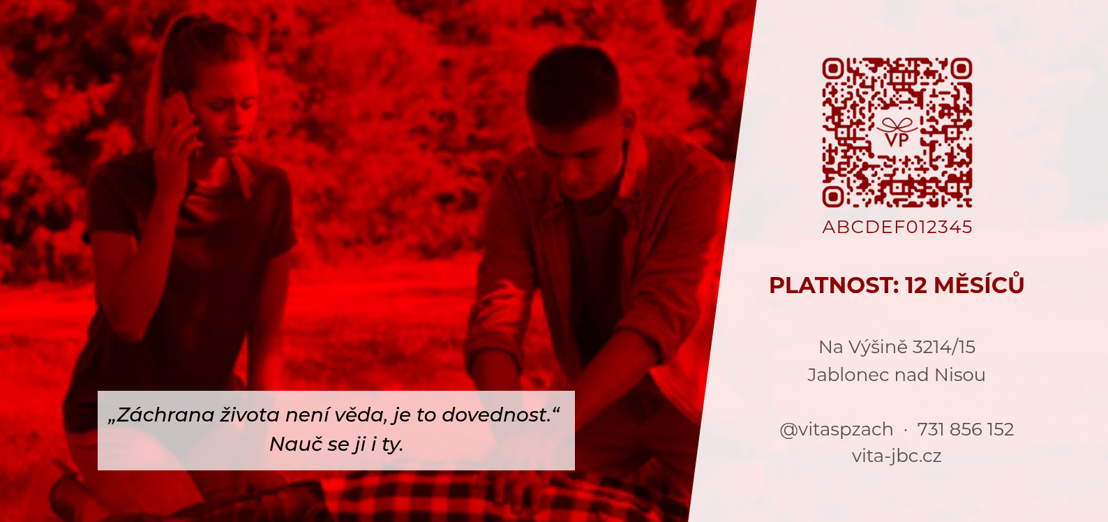 Zadní strana poukazu