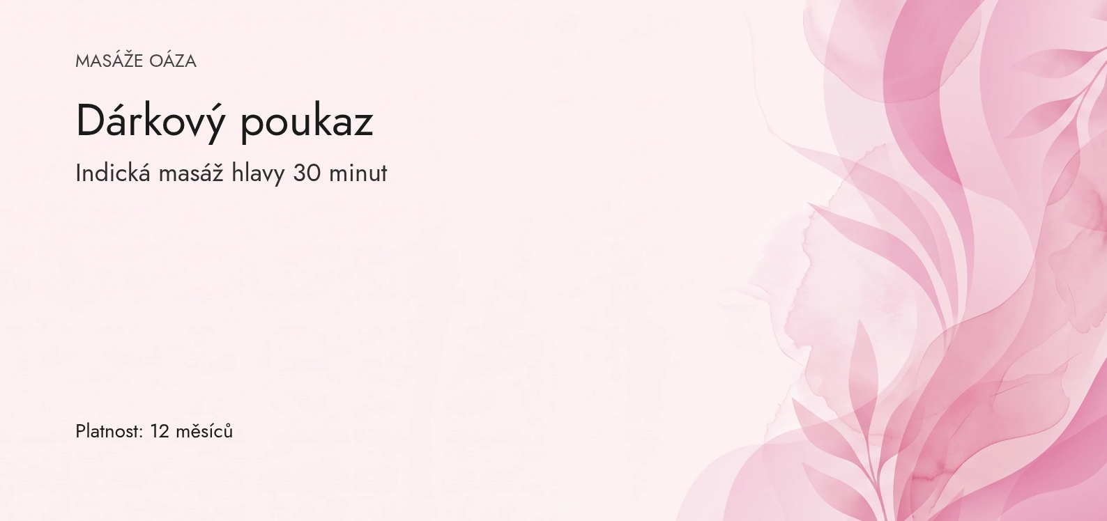 Indická masáž hlavy 30 minut
