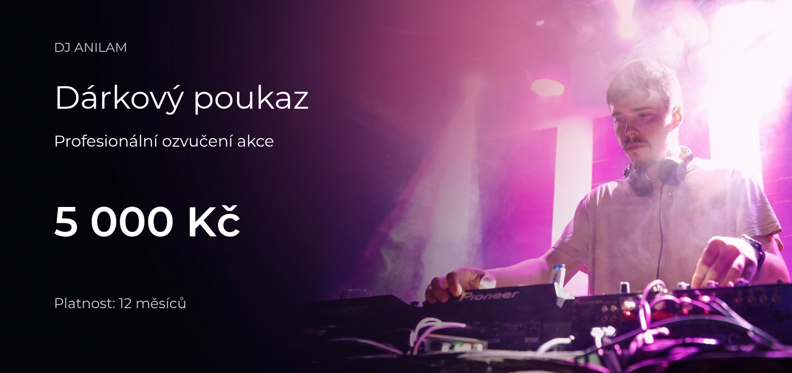 Dárkový poukaz na DJ služby