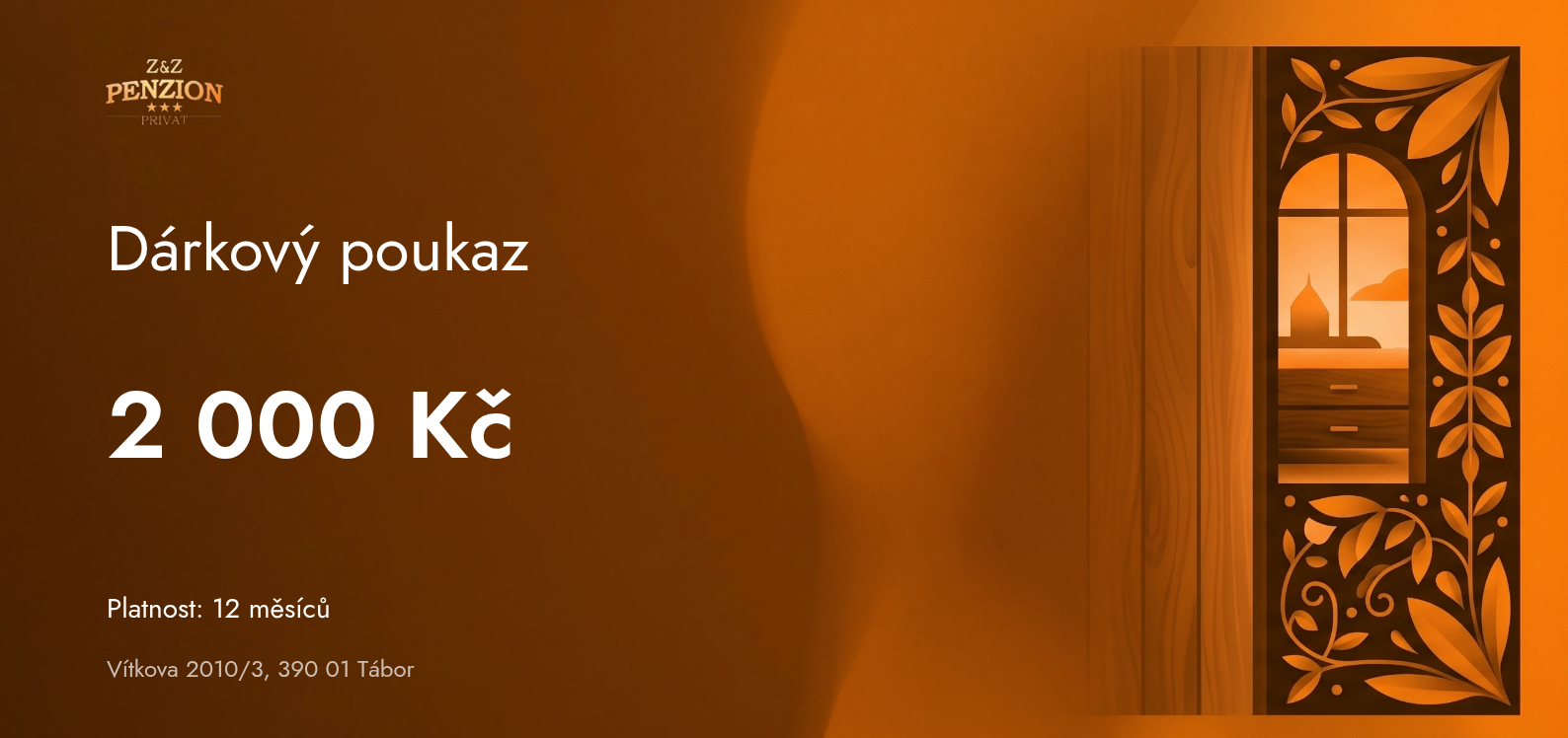 Dárkový poukaz na pobyt v Táboře