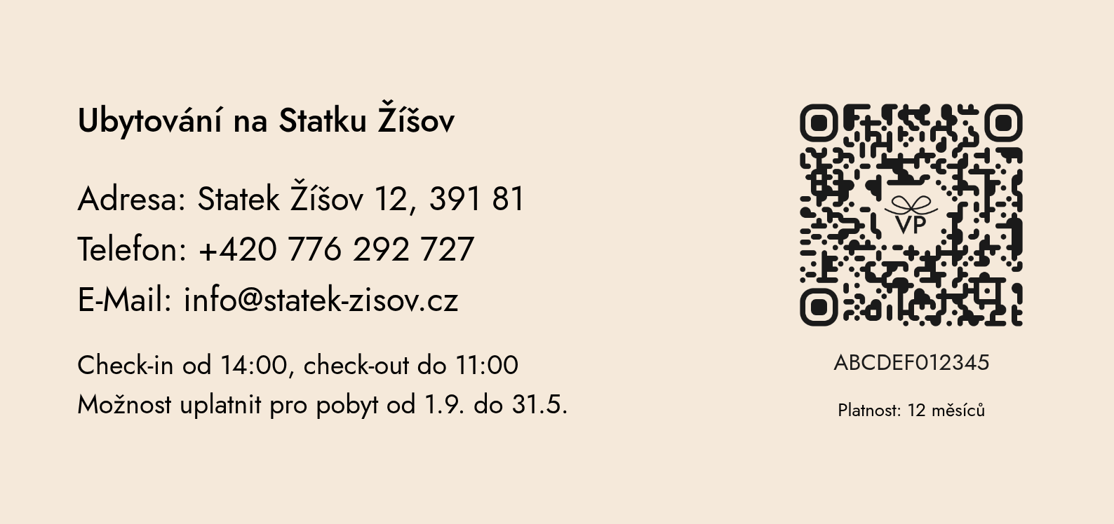 Zadní strana poukazu