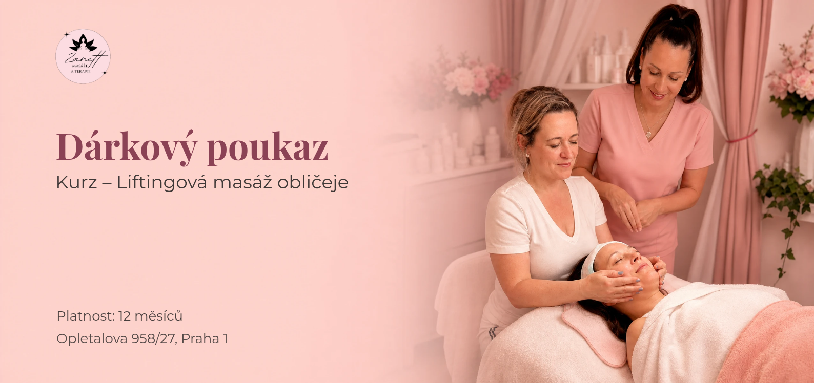 Kurz Liftingová masáž obličeje - metoda by Zanett