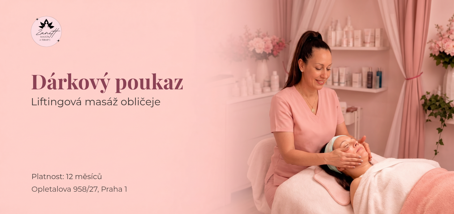 Liftingová masáž obličeje - metoda by Zanett
